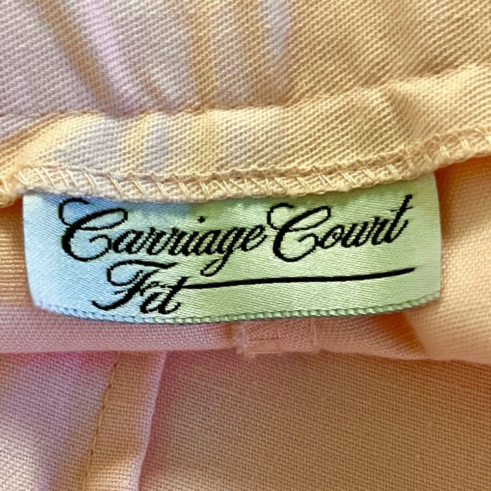 Vintage Tailored Straight-Leg High-Rise Pants in Light Pink Size L / XL